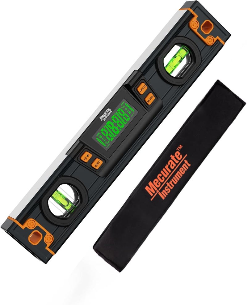 Mecurate 10-Inch Digital Level, Professional Smart Precision Torpedo Level Tool, Bright LCD Display, Audible Alerts, Magnetic Bottom, Dust Water Resistant, with Carrying Case - Image 1
